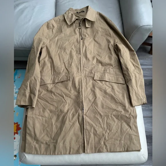Zara Men’s Cotton Trench Coat - Size L-XL - Picture 2 of 11
